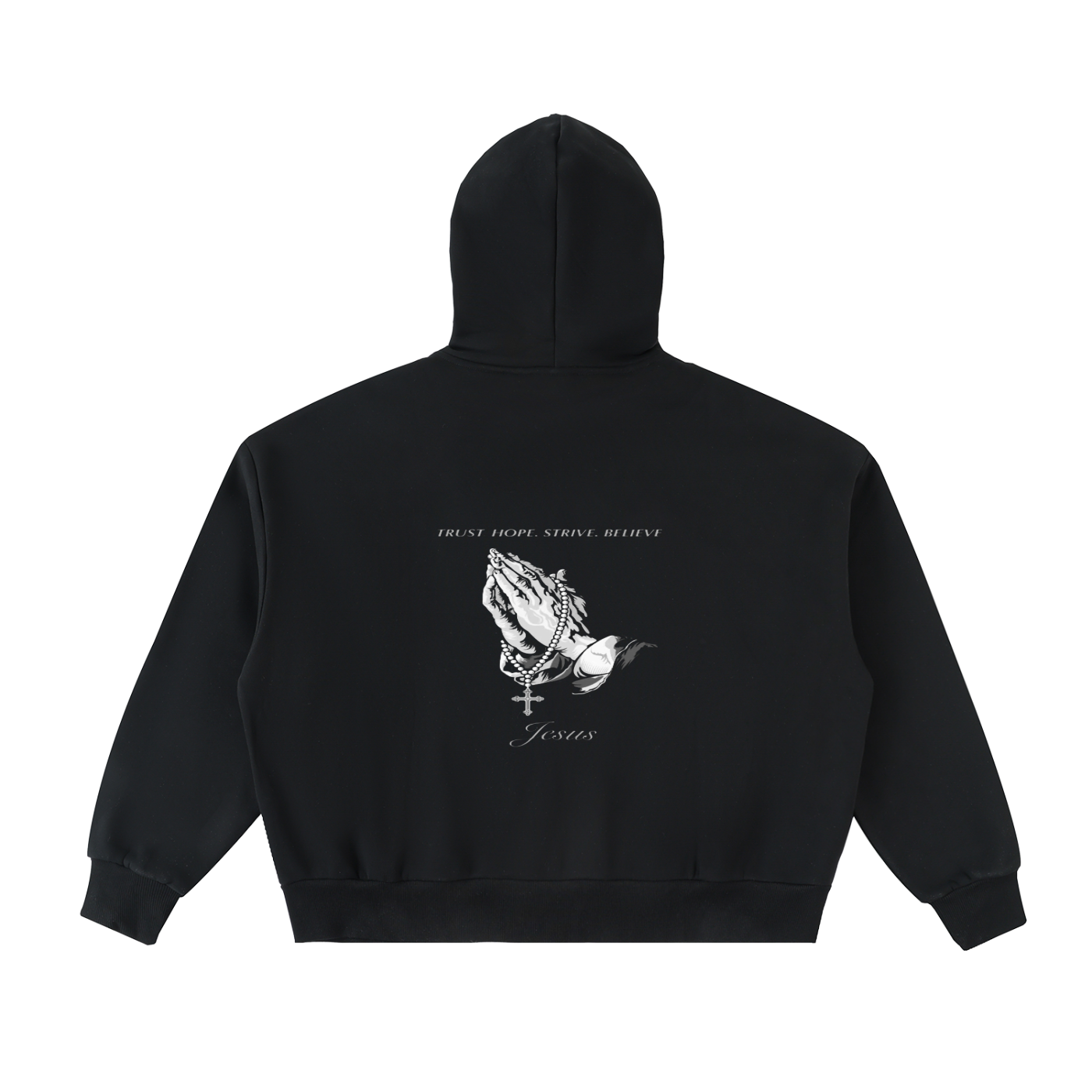 Fleeced Full-Zip Boxy Hoodie